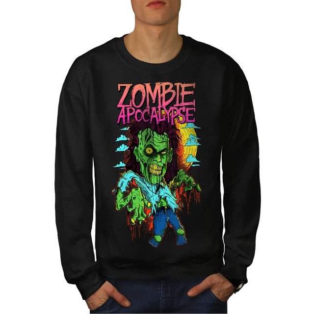 Wellcoda Zombie Apocalypse Horror Mens Sweatshirt,  Casual Pullover Jumper