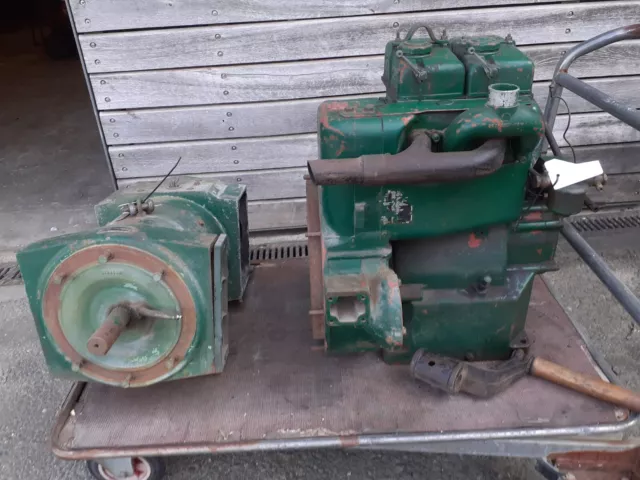 Lister twin cylinder air cooled diesel engine plus Brush generator