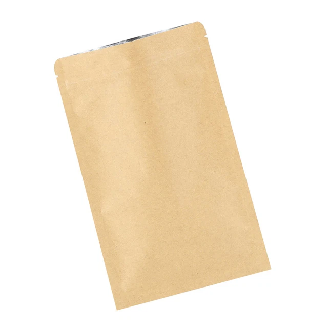 Lot De 100 Sachets Kraft/aluminium FERENLI – 6,9 X 9,9 Cm – Avec Encoche De Déchirure – Pour échantillons