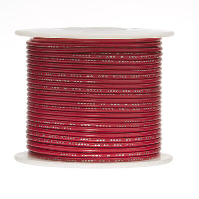 24 AWG Gauge Stranded Hook Up Wire Red 250 ft 0.0201" UL1007 300 Volts