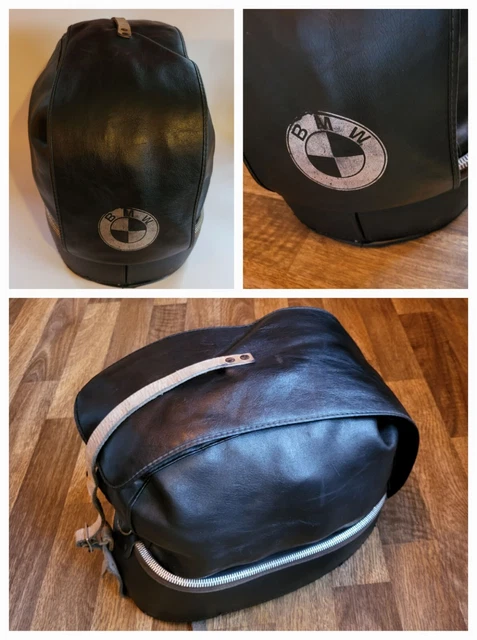 Raro nero vintage BMW moto/moto serbatoio tipo serbatoio coperchio serbatoio borsa casco