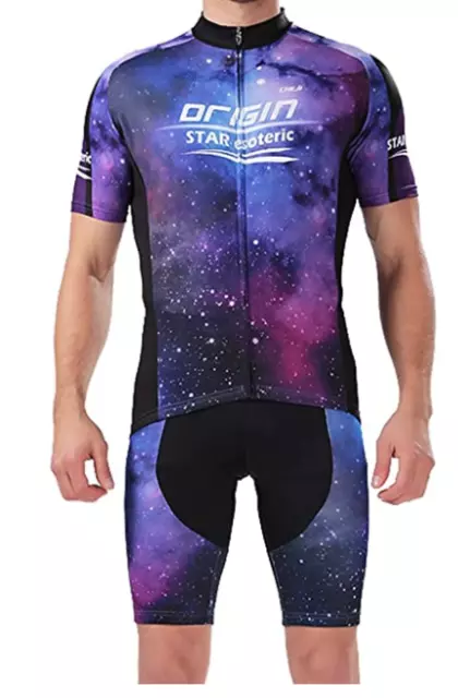 Hommes Maillot pour Vélo Set Cuissard Manches Courtes Coussin de Siège 3