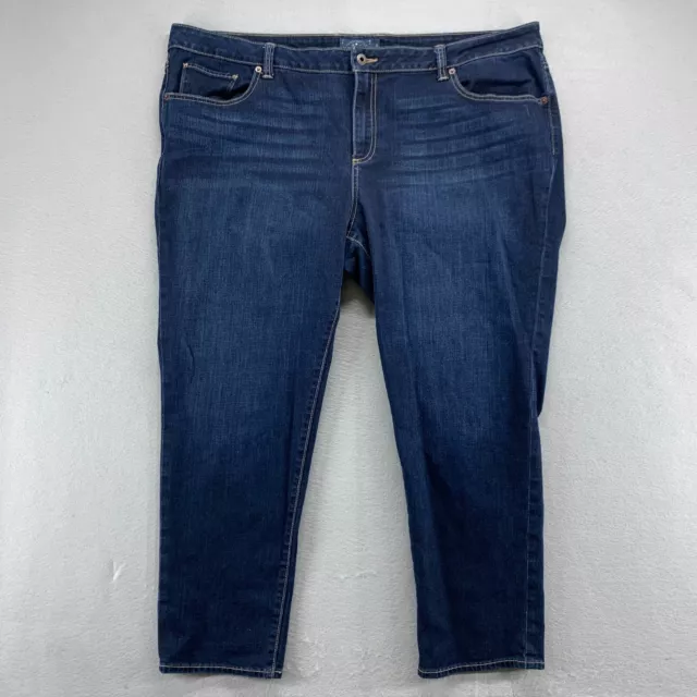 Lucky Brand Jeans Womens 22W Blue Ginger Skinny Denim Dark Wash Casual 44x26