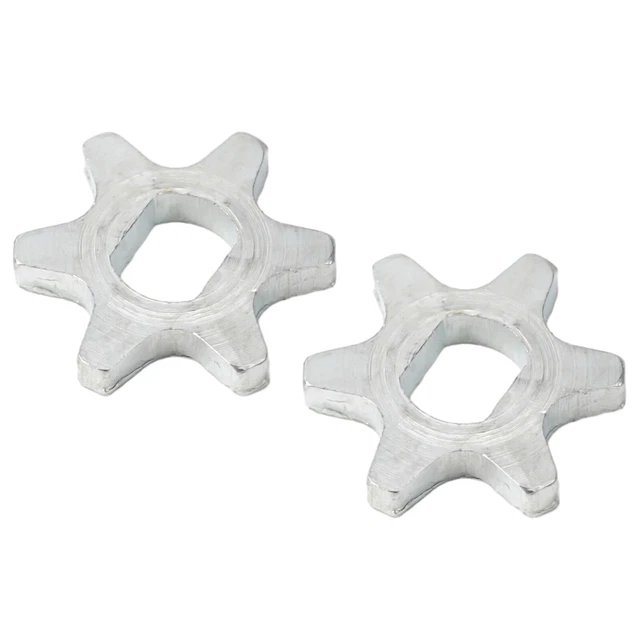 Chainsaw Gear Sprocket Gear 2pcs 30mm 6 Tooth High Quality Metal Silver
