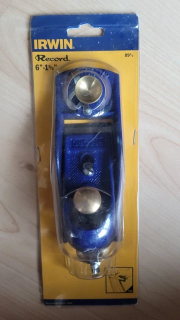 IRWIN Record - No.09 1/2 Adjustable Block Plane - 09-1/2 NEW Old Stock