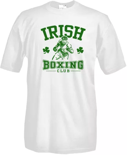T-Shirt maglietta Sport P25 Irish Boxing Club Pugilato Boxe Boxeur Trifoglio