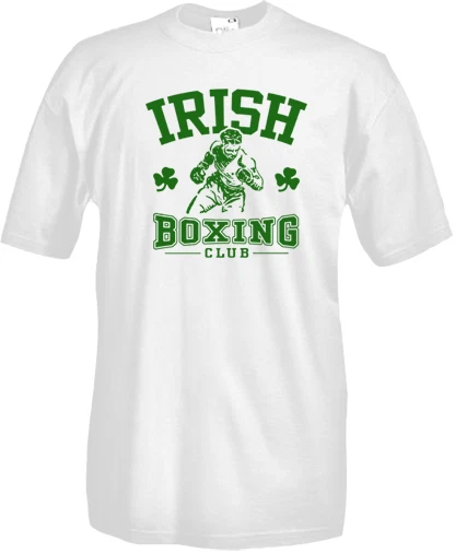 T-Shirt maglietta Sport P25 Irish Boxing Club Pugilato Boxe Boxeur Trifoglio