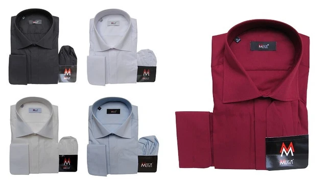 Polsini busta camicia uomo leggermente aderente