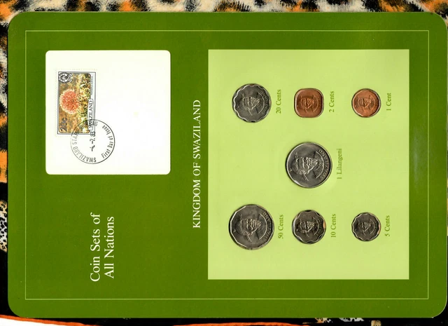 Coin Sets of All Nations Swaziland 1975-1982 20,5 cents, 1 Lilangeni 1979