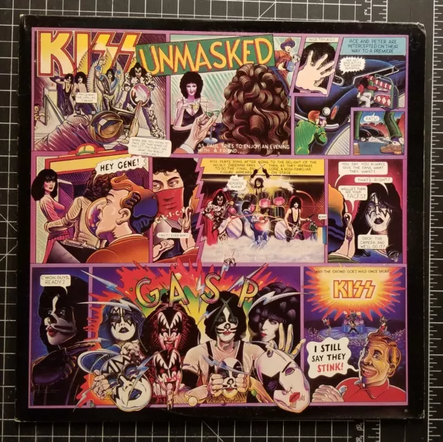 KISS Unmasked LP 1ST PRESS 1980 w/ INNER & 4 KISS STAMPS Casablanca NBLP 7225