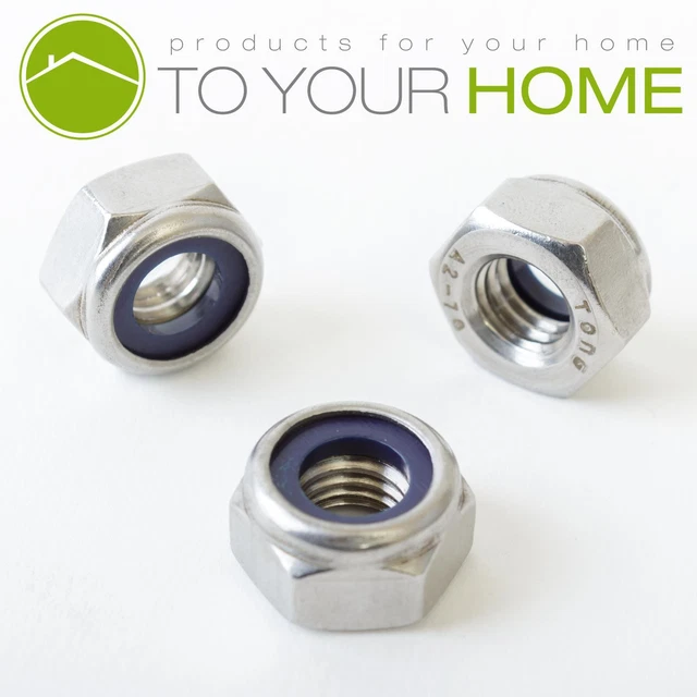 A2 Stainless Steel Nylon Lock Nuts DIN985 Nyloc Bulk Savings