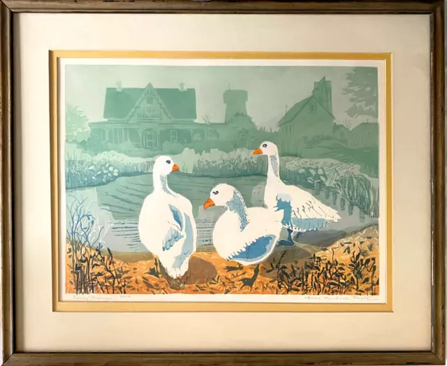 Northern California Serigraph Artist Anne Kendall Foote "Early Risers" Mendocino