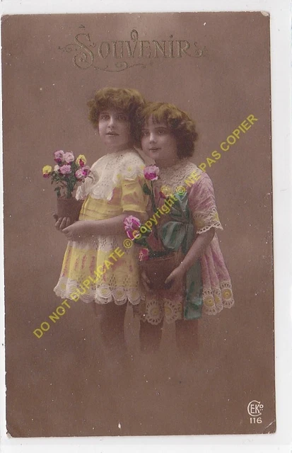 CPA Old Postcard - Child Kinder - Niño Tinted Edit Ek 116