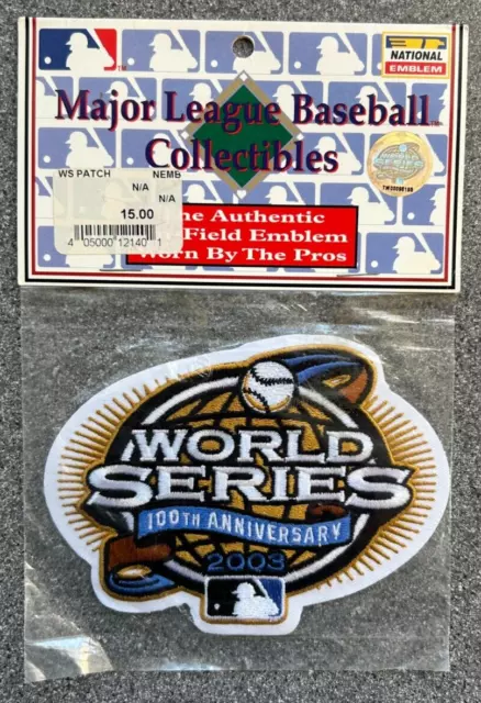 2003 Welt Serie Marlins Yankees Offiziell MLB Baseball Trikot Abzeichen Mint IN