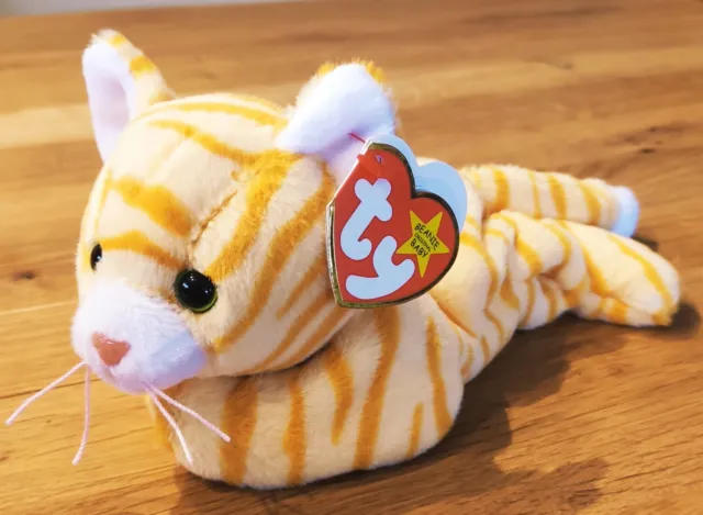 Ty Beanie Babies Amber II die helle gestreifte Katze