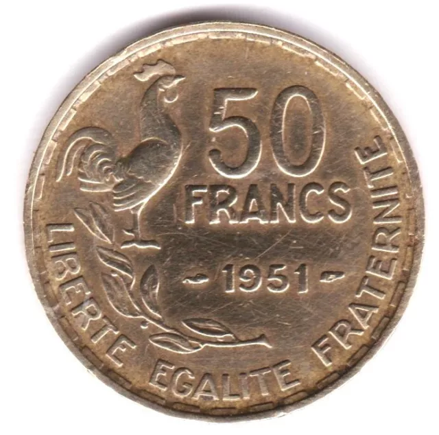 Frankreich 50 Francs 1951 - France coin - Republique Francaise 1952