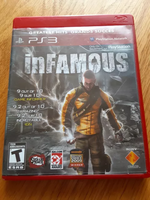 inFamous : Greatest Hits (Sony PlayStation 3, 2009) Not For Resale Edition CIB