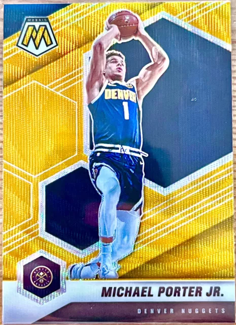 Michael Porter Jr. 2020/21 Panini Mosaic GOLD WAVE PRIZM #16 Nuggets NBA Champ