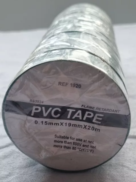 Nastro isolante PVC verde 19 mm 10 rotoli x 20 m nuovo