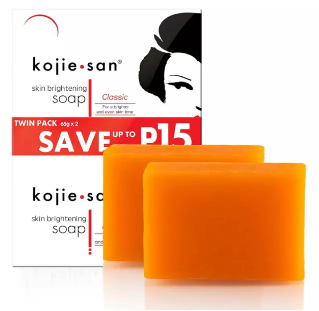 KOJIE SAN Skin Lightening Kojic Acid Soap, 2 Bars, 135 g