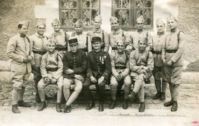 Military 57th Regiment Soldiers Photo Card One Soldier with Medals