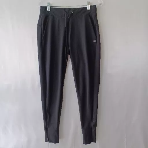 Gap Sweatpants Womens XS Black Gapfit Jogger Drawstring Zipper Leg Pants