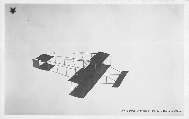 CPA - Biplan h. Farman piloté par Bill