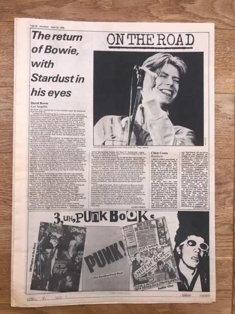 DAVID BOWIE LA 'concert review' 1978 UK Article/Clipping