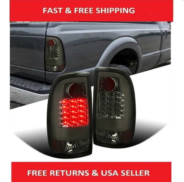 Led Tail Light Chrome Housing LH RH Side For 8-16 F250 F350 F450 F550 Super Duty