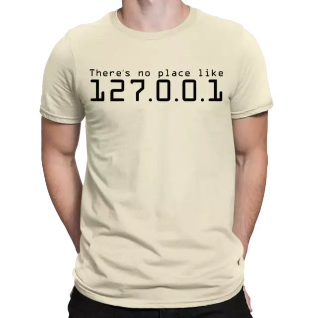 No Place Like Home Funny Geek Nerd PC Network Men's T-Shirt | Screen Printed