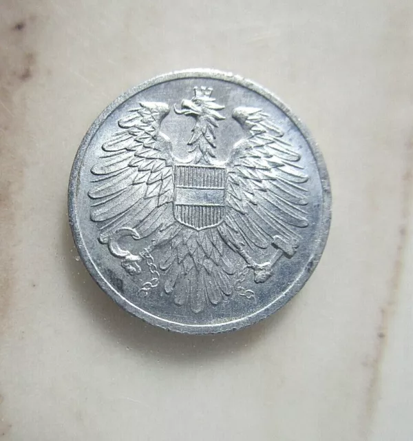 AUSTRIA, 2 groschen, 1954 unc, Km 2876 (1950-1994) Coat of Arms 2