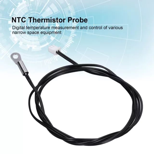 (10K B3435)1M Long Round Wire Lug Cold Press Terminal Connector NTC Thermistor