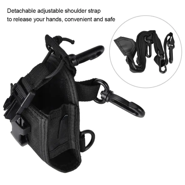 Nylon Shoulder Strap Belt Case Holder Bag Pouch For Walkie Talkie Two Way R 2BD