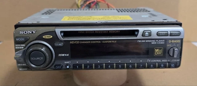 JUNK】SONY MDX-C5300 CAR Stereo Cd Receiver In-Dash Single Din