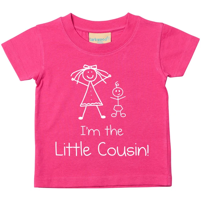 T-shirt bambina I'm The Little Cousin bambino disponibile nelle taglie 0-6 Mont