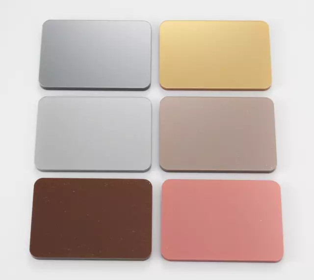 Mirror Acrylic Sheets Gold, Silver, Bronze, Bright Copper, Rose Gold, Grey,  3mm