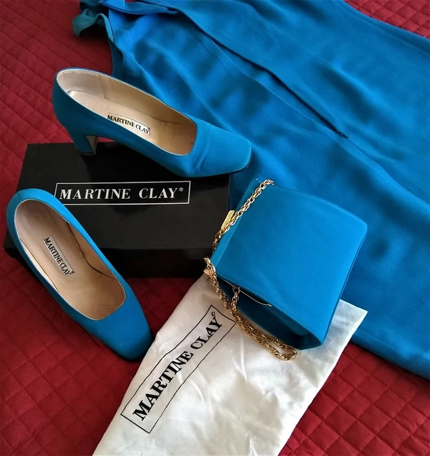 LOTTO ABITO DONNA GAI MATTIOLO + POCHETTE e SCARPE MARTINE CLAY VINTAGE