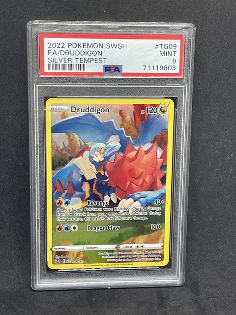 POKEMON SILVER TEMPEST - DRUDDIGON - Full Art - TG09/TG30 - PSA 9!! $89 ...