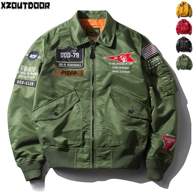 US Army Military Men's Bomber Jacket Pilot Flight Air Force Casual Outdoor Coat