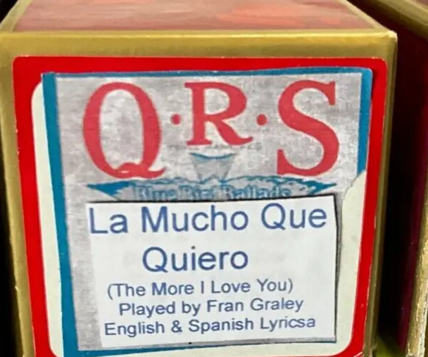 LA MUCH QUE QUIERO The More I Love You Spanish & English  EXCELLENT PIANOLA ROLL