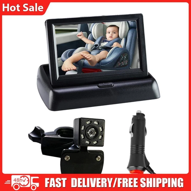 Display 8 LED visione notturna a infrarossi seggiolino auto telecamera specchio baby monitor