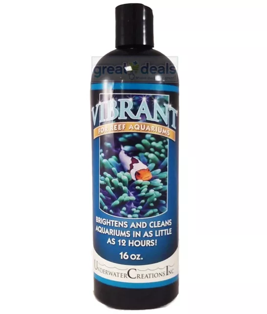 Vibrant Liquide Nettoyant 473ml Marine Reef Aquarium pour Aquarium