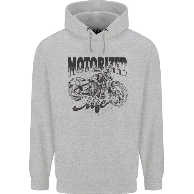 Felpa con cappuccio Life Biker Moto da uomo 80% cotone