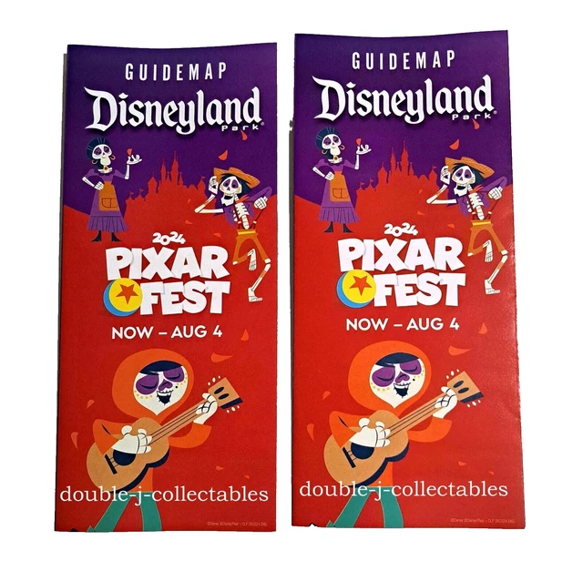 DISNEYLAND GUIDE MAP 2024 Pixar Fest Coco Miguel Now August 4 2024 2