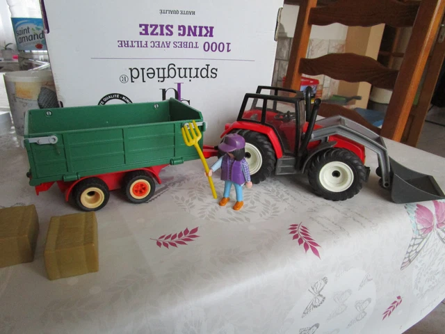 PLAYMOBIL TRACTEUR ET remorque ferme (lire detail) EUR 10,00 - PicClick FR