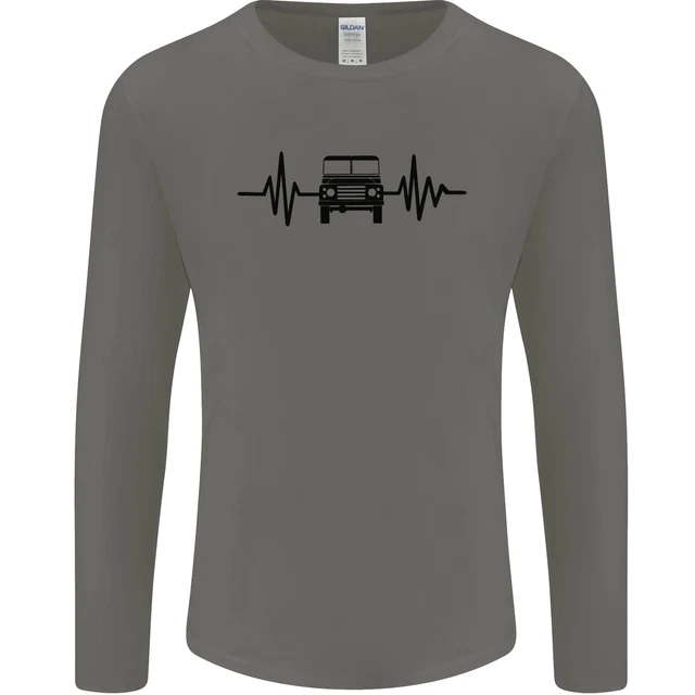 4X4 Heart Beat Pulse Off Road Roading Mens Long Sleeve T-Shirt