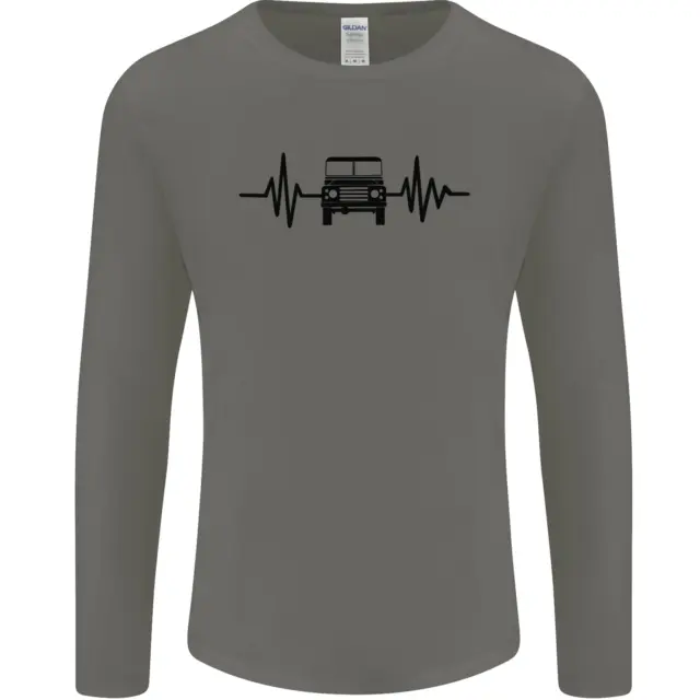T-shirt 4x4 Heart Beat Pulse Off Road Roading da uomo a maniche lunghe