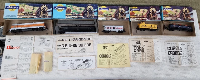 Athearn Lot 5 HO Scale Train Burlington NATX 25331 Union 76 Rio Grande Pacific!