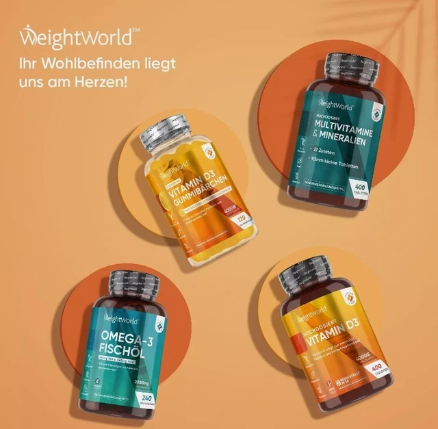 WEIGHTWORLD VITAMIN D3 + K2 240 tablets Calcium for bones & teeth