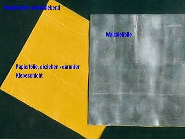 5 PlattenTrimmblei Walzblei Bleifolie selbstklebend 22,0 x 10,0 cm x 1mm je 300